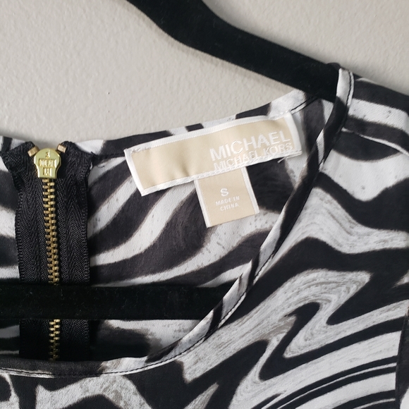 Like New Michael Kors Zebra Print Top Blouse! - Picture 5 of 5